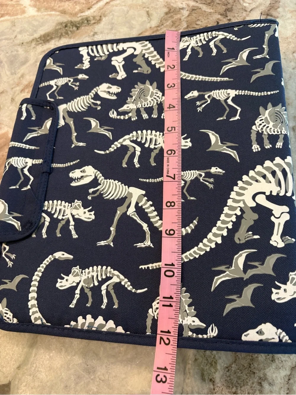 Pottery Barn Kids Mackenzie Navy Glow in Dark Dinosaur 3 Ring Binder Pencil Case